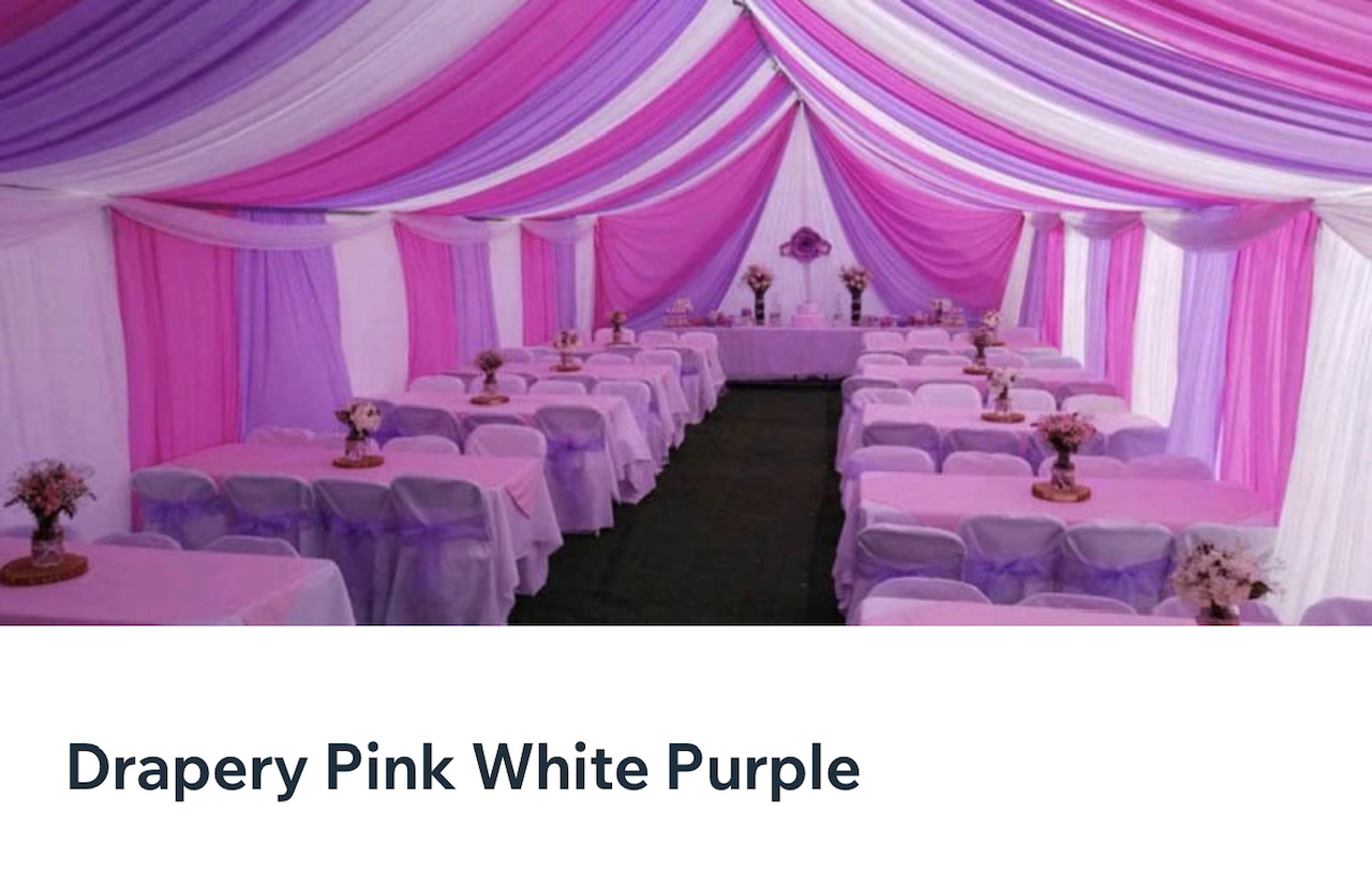 Drapery Pink White Purple