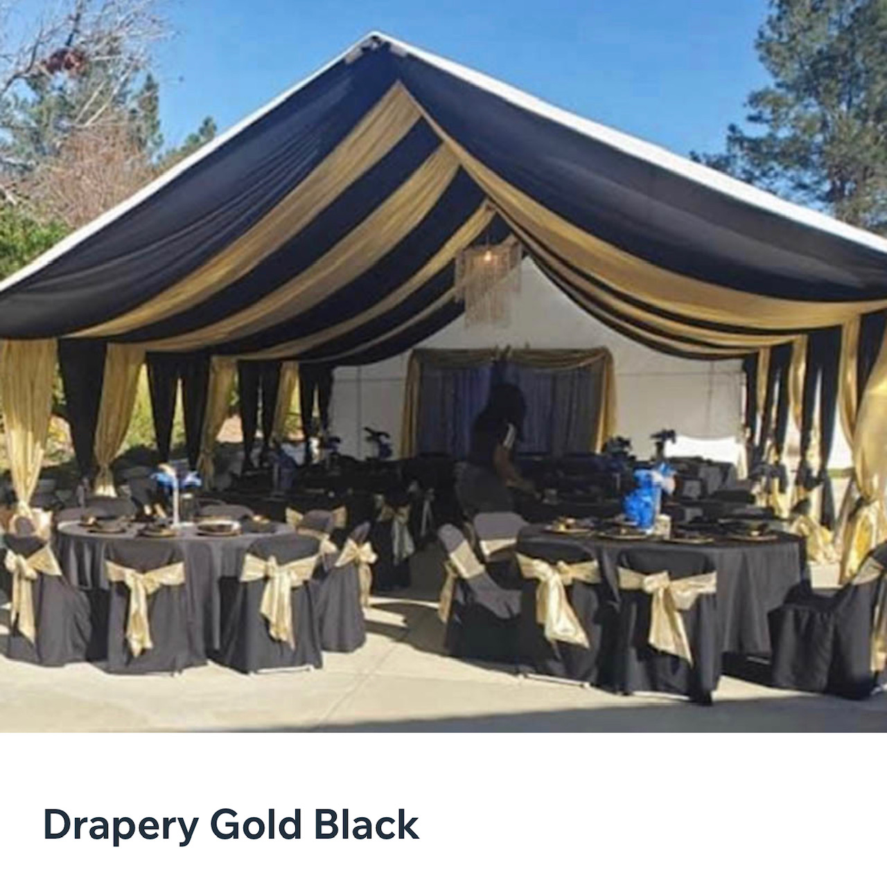 Drapery Gold Black