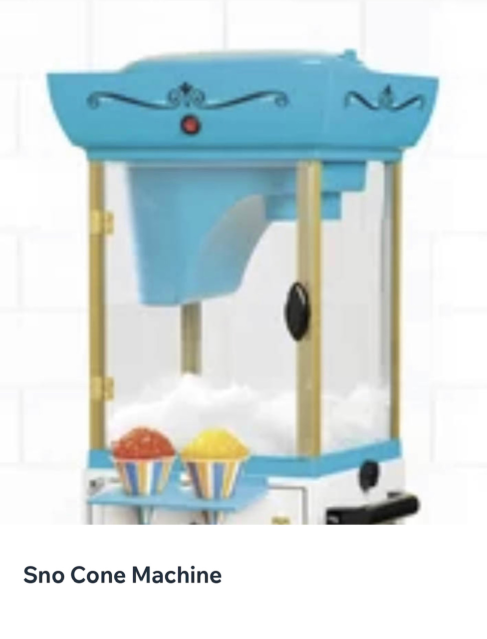 Table Top Snow Cone Machine