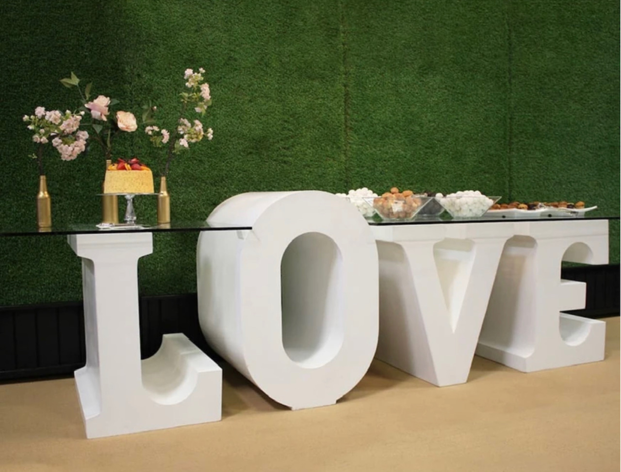 Love Letter Tables in green background