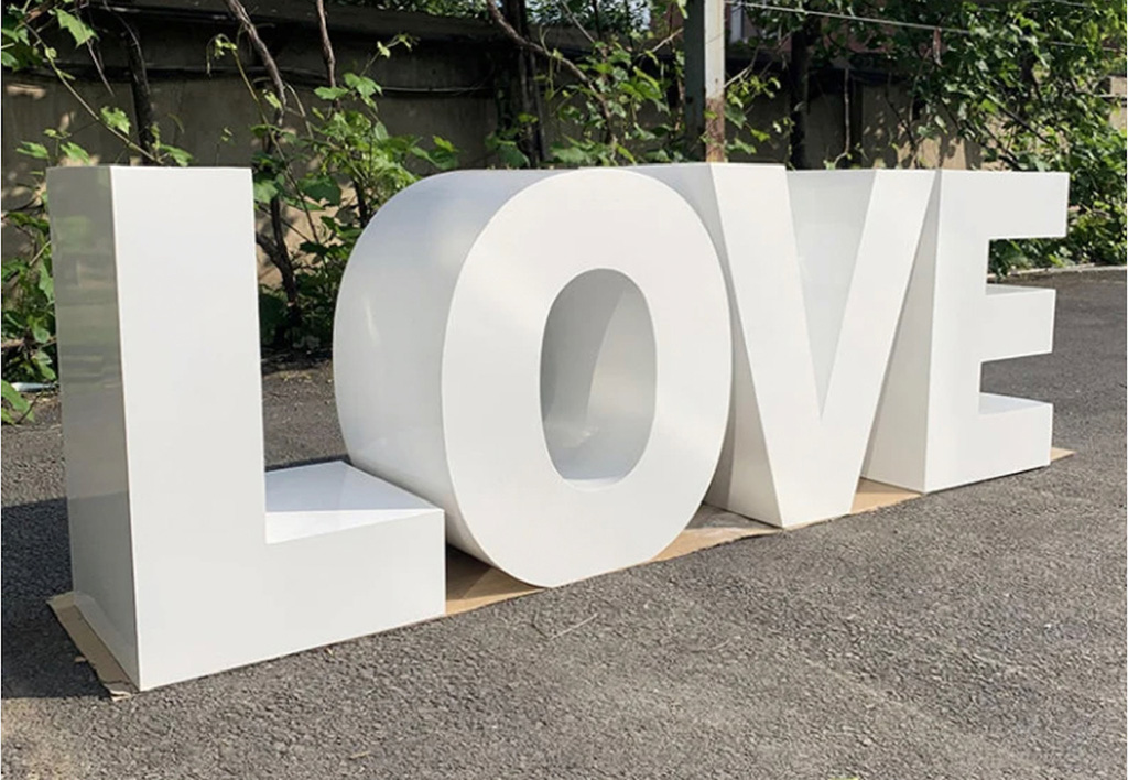 White Love Letter Table