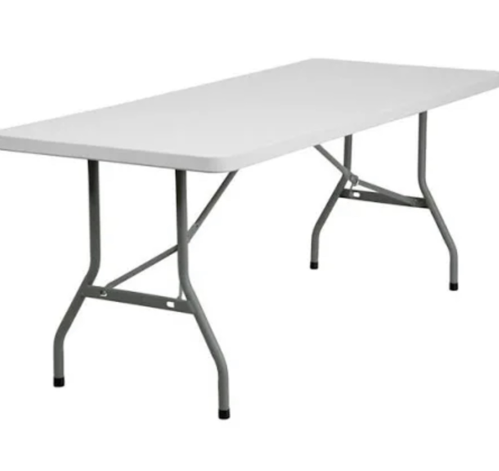 8ft Plastic Rectangular Table