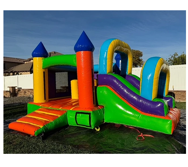 Green jump and slide castle 12’x15’